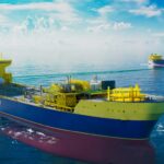 FSIUと液化CO2輸送船のイメージ
