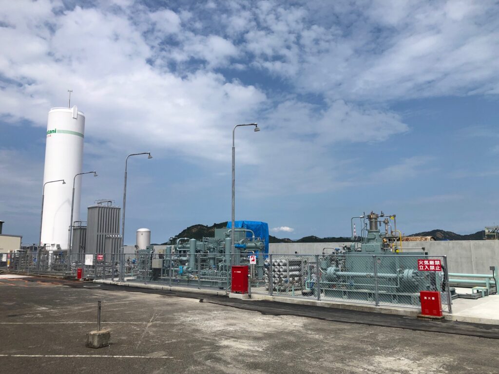 玉野工場（岡山県）内に建設した水素供給設備