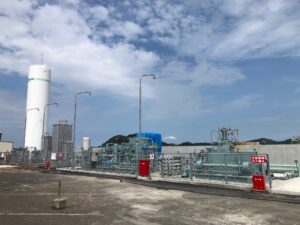 三井E&S玉野工場（岡山県）内に建設した水素供給設備