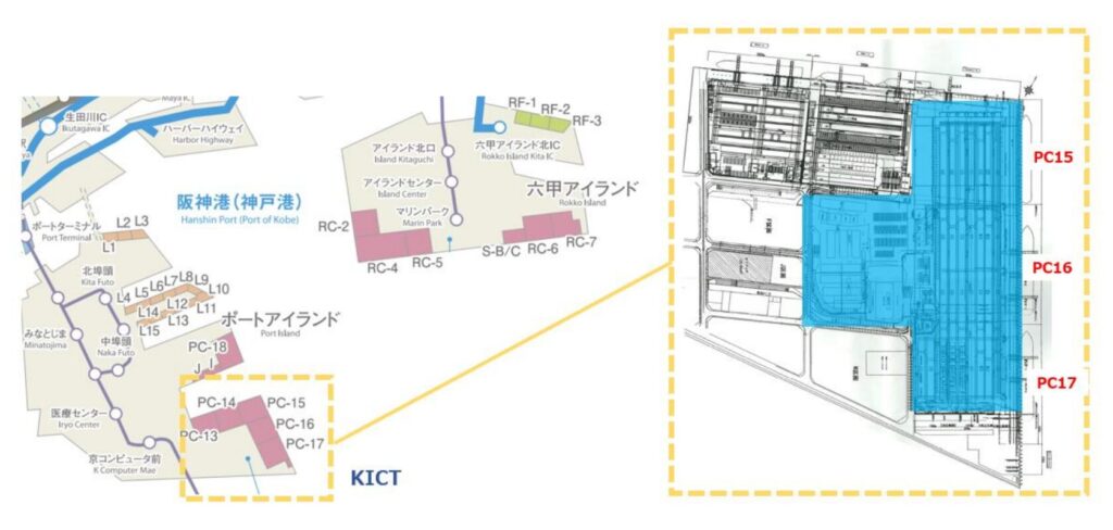 神戸港神戸国際コンテナターミナル位置図