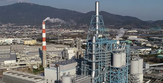 防府バイオマス発電設備外観