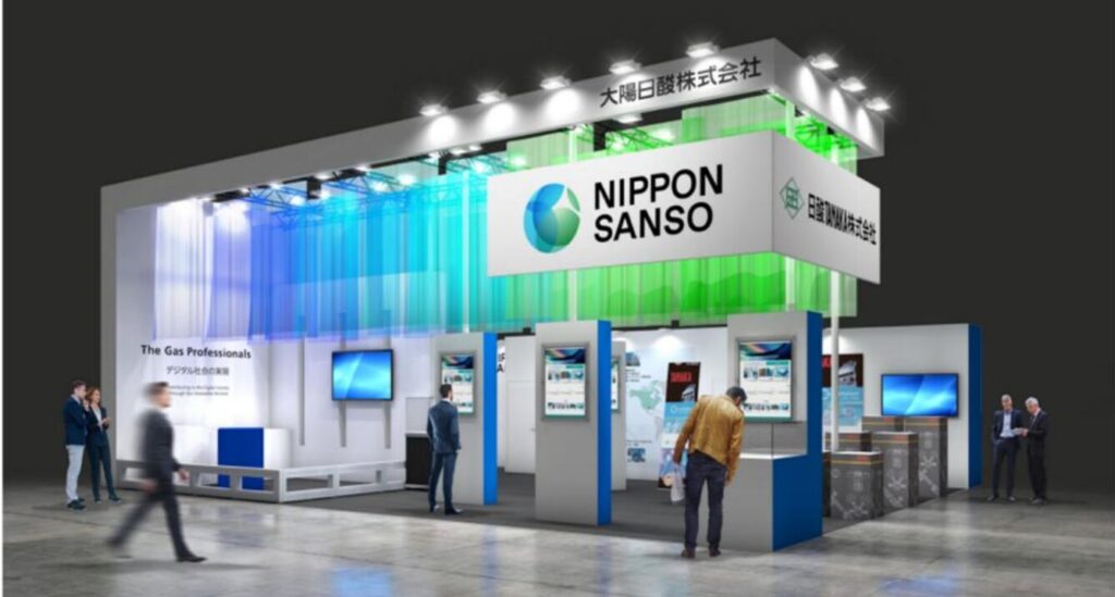 大陽日酸と日酸TANAKAの出展ブース（イメージ）